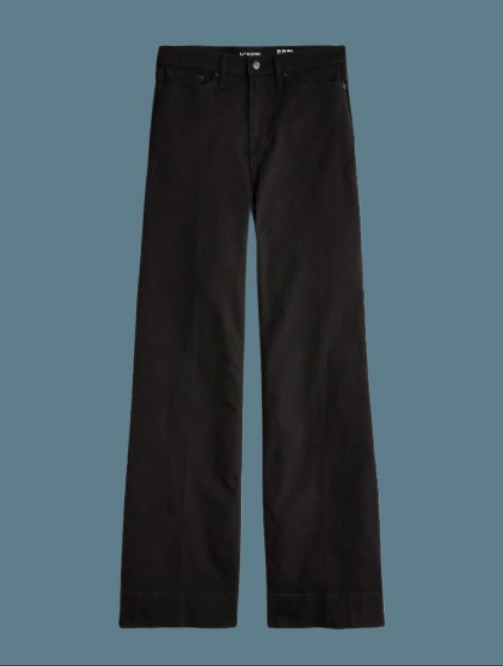 J. Crew Black Denim Trouser Jean Jeans Size 26 Wide Leg